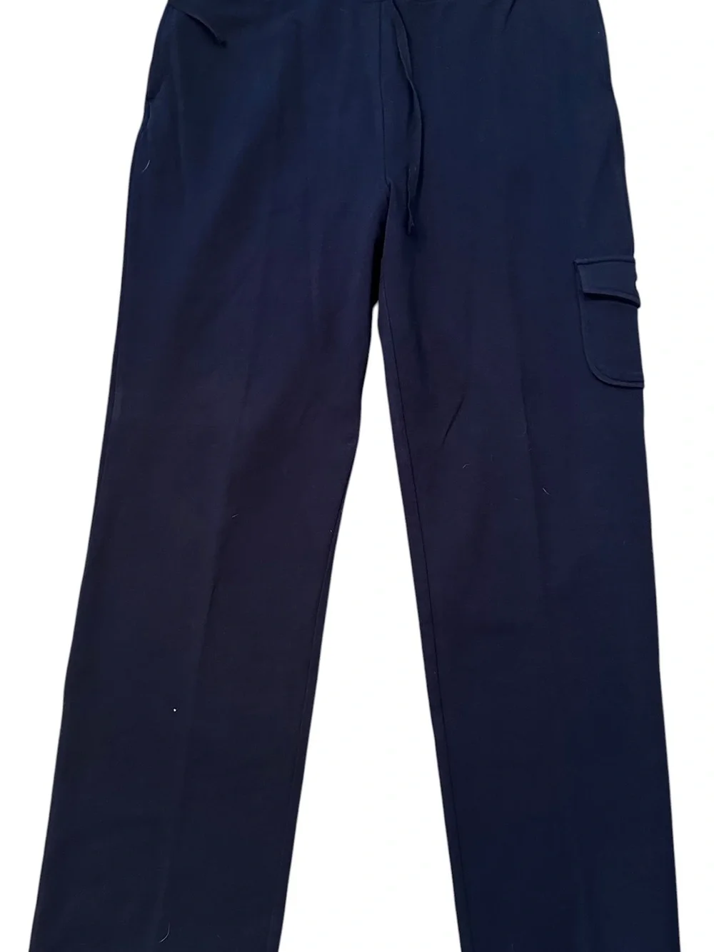 Karen Scott Navy Zip-Front Jacket and Pants Set